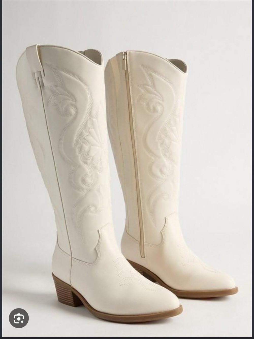 Torrid 7.5 WW Extra Wide Calf and Wide Width Western Faux Leather Knee Boots